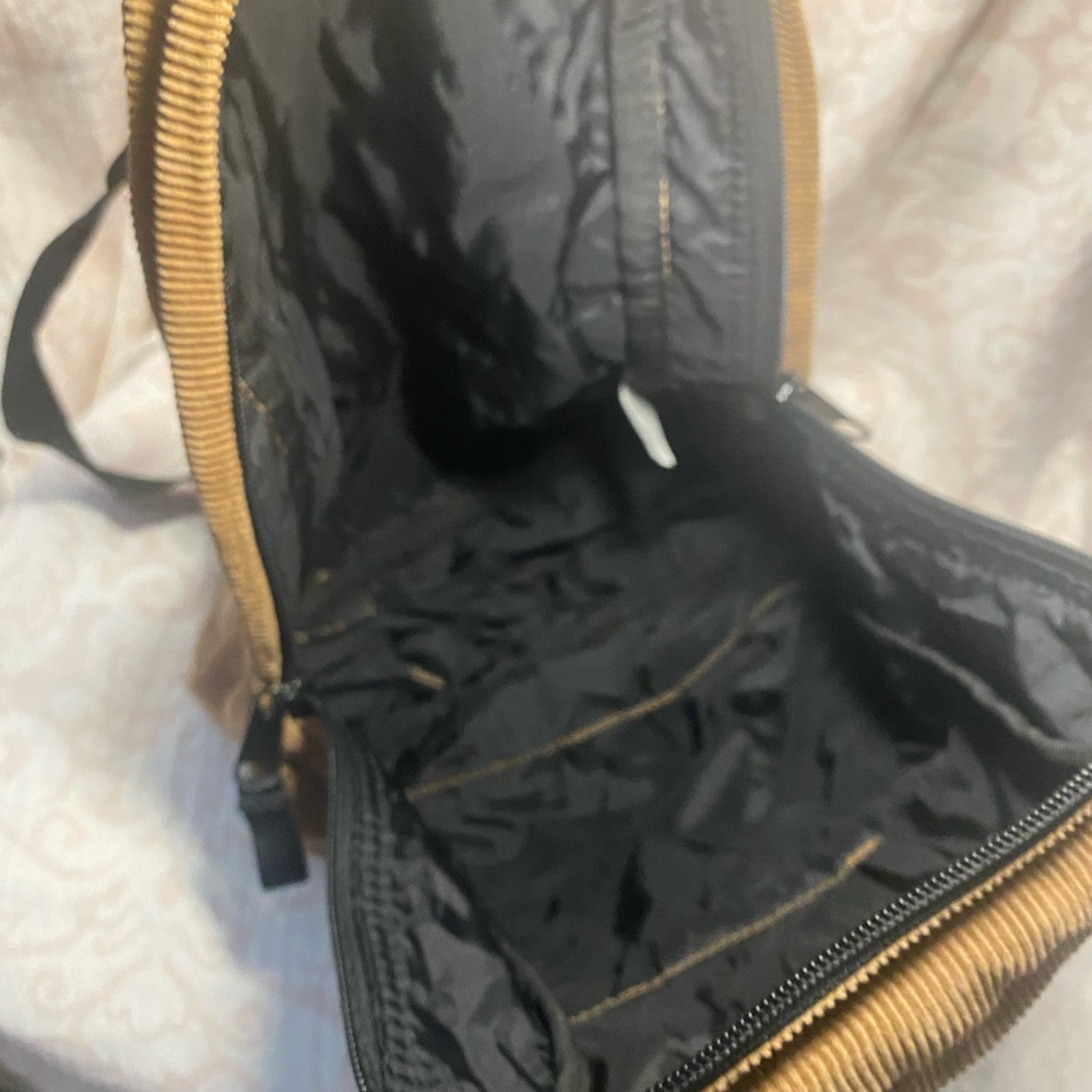 Vintage JanSport Half Pint Tan Corduroy Backpack - Picture 9 of 11